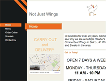 Tablet Screenshot of notjustwings.com